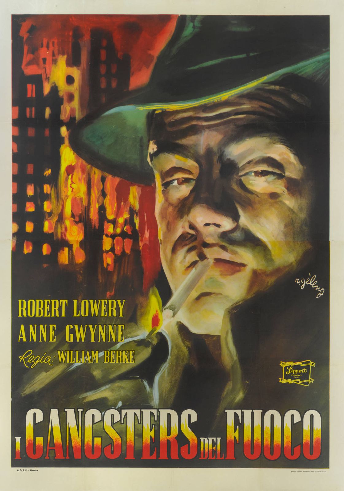 "I Gangsters Del Fuoco" Original Italian Film Poster