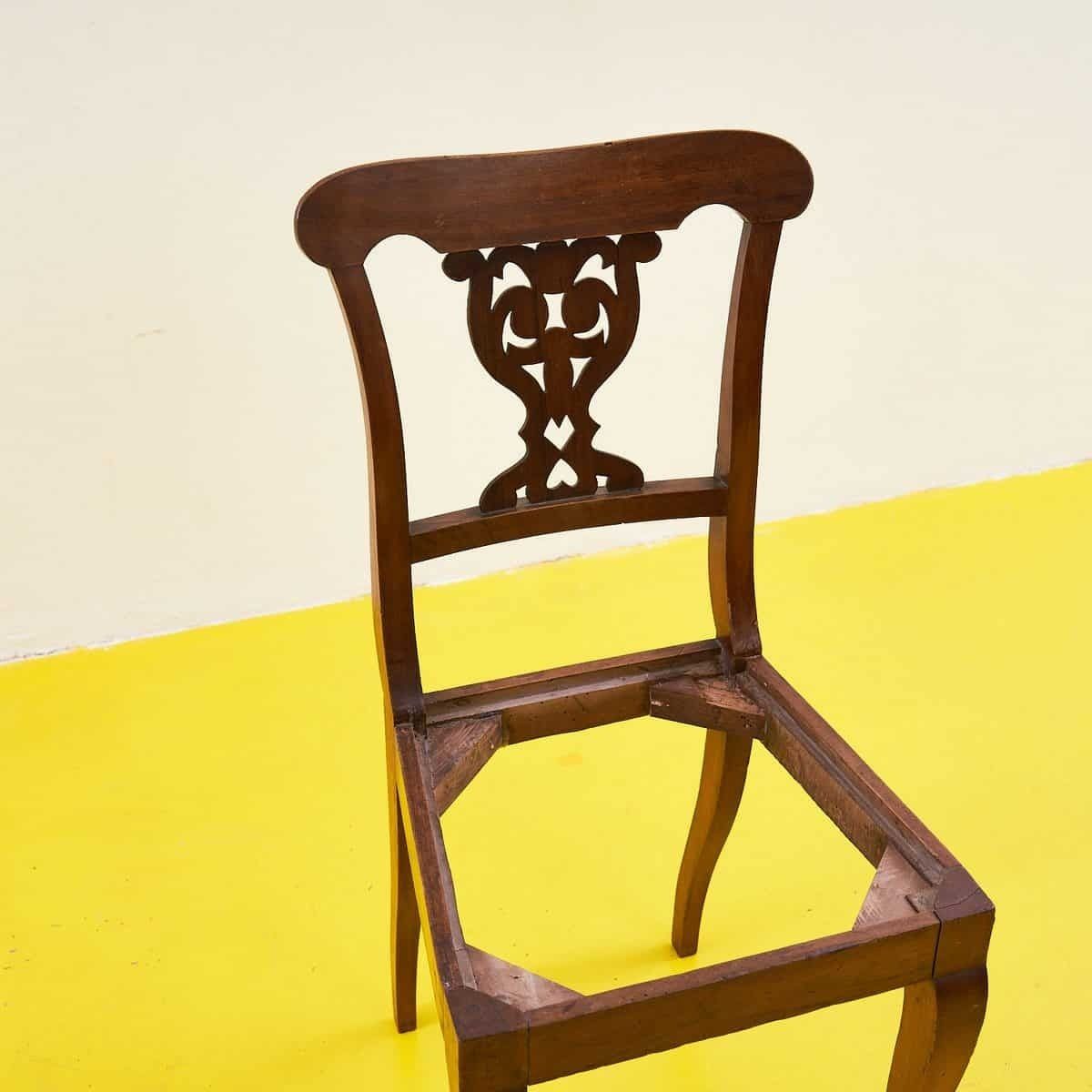 Elegant Antique Wooden Chair, 1800s photo for sale