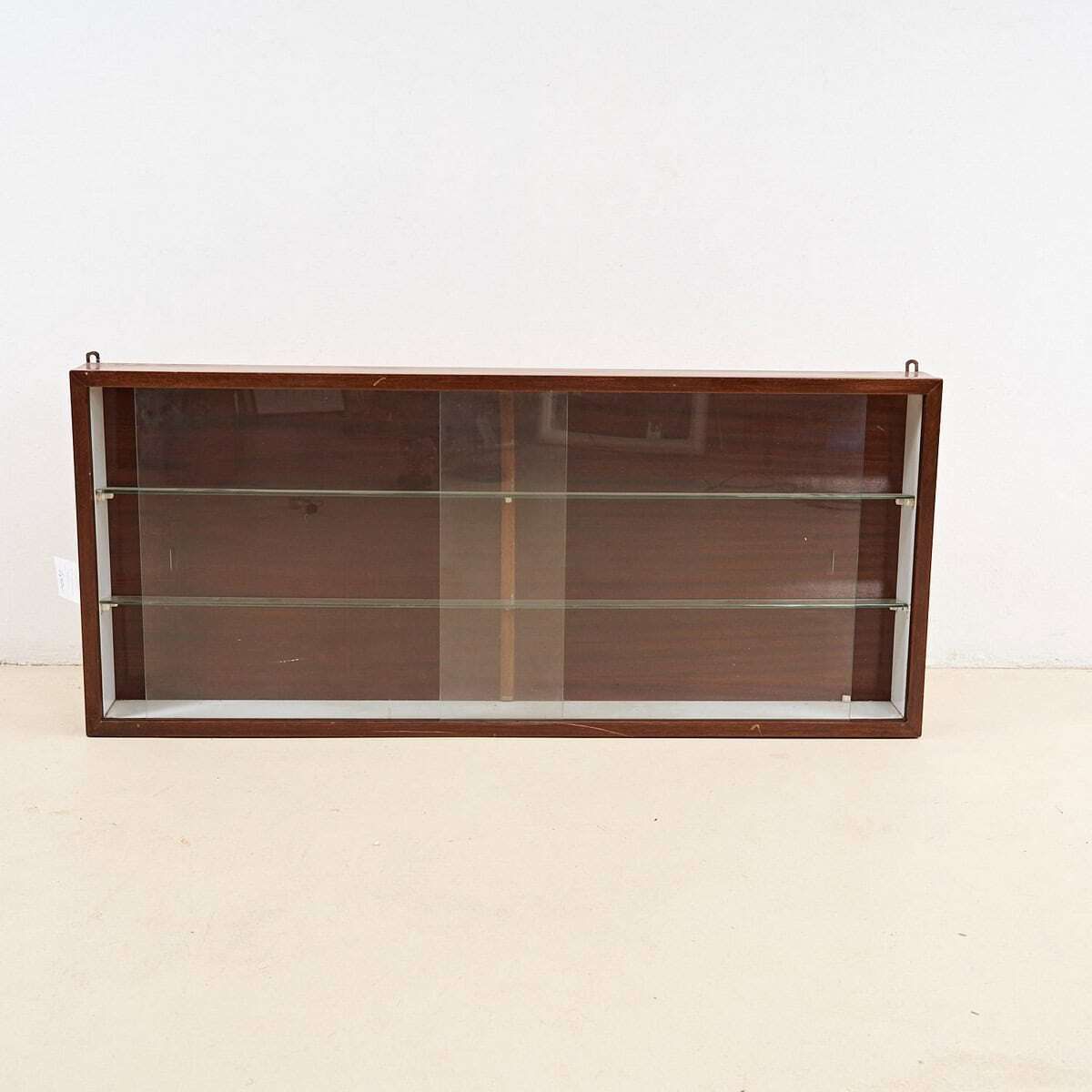 Minimalist Walnut Display Cabinet From The 1960s