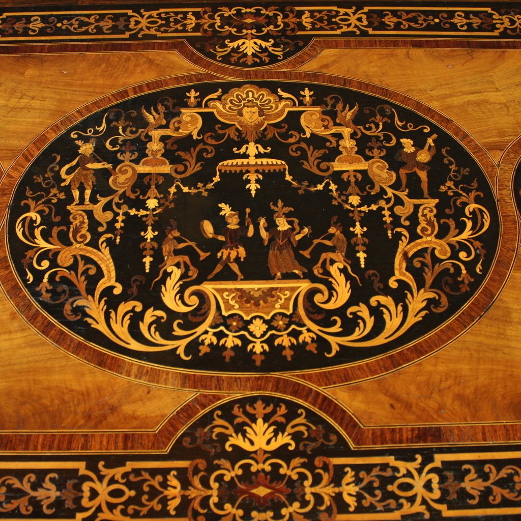 Furniture 20th Century French Inlaid Writing Table photo
