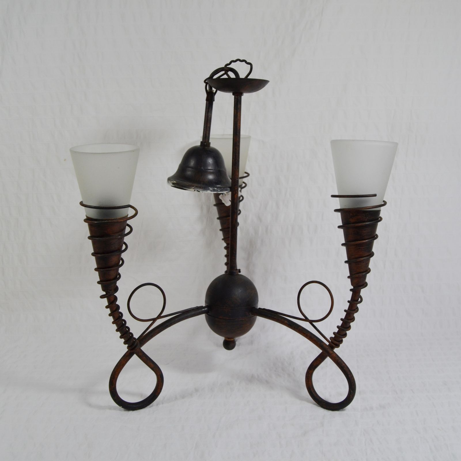 Vintage 1990's Ceiling Light, Twisted Metal 3 Arm