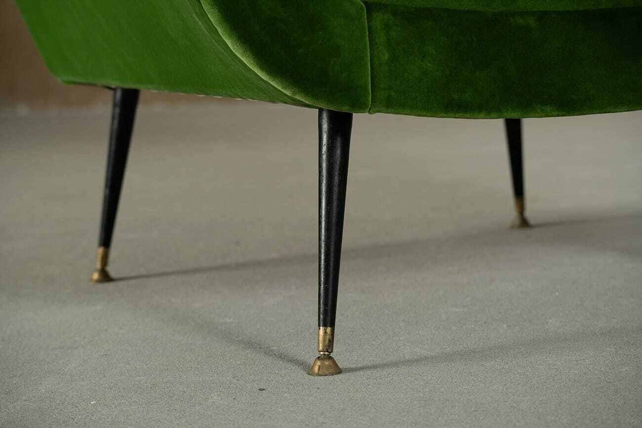 photo furniture Sale ! Green Velvet Armchairs By Gigi Radice, Italy 1950’s Set Of 2