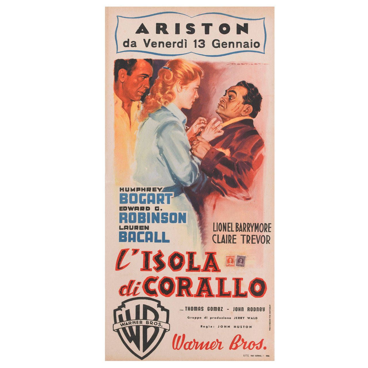 Key Largo / L'isola Di Corallo, Original Italian Movie Poster