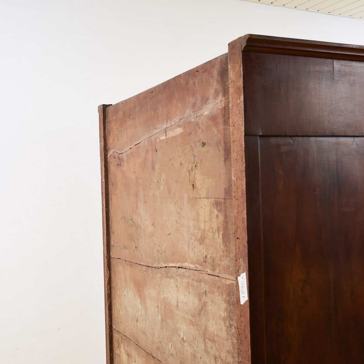 Furniture Antique Walnut Slabbed Wooden Wardrobe photo
