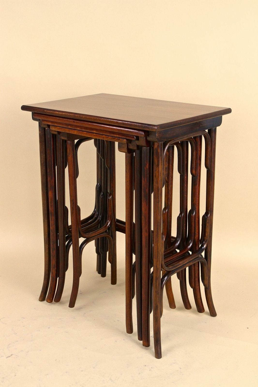 20th Century Art Nouveau Bentwood Nesting Tables By Thonet, Austria Circa 1905 photo Furniture