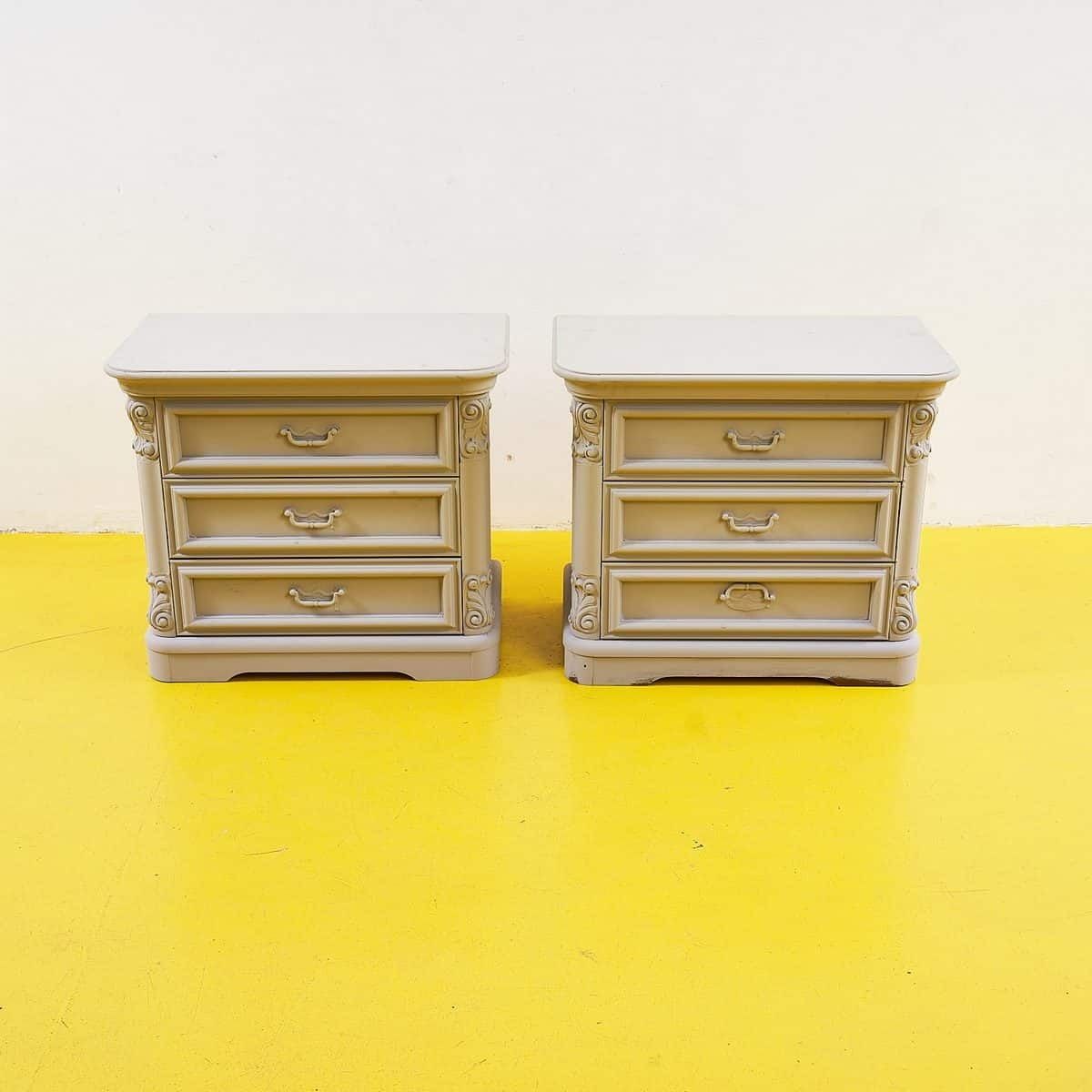 Pair Of Vintage Wooden Bedside Tables