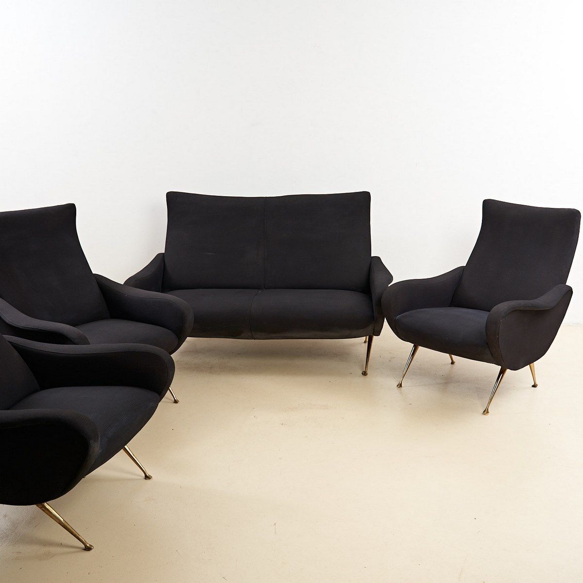 Sofa And Three Armchairs From The 1950s
