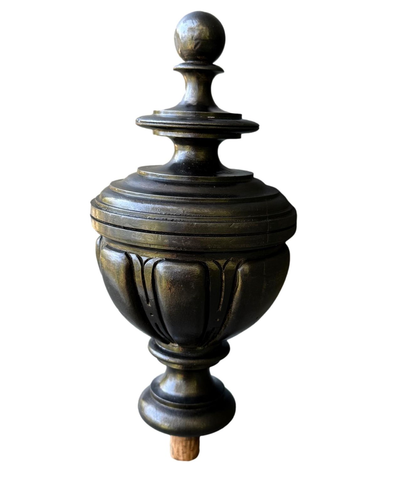 French Antique Architectural Wood Stairwell Finial, Napoleon III photo vintage