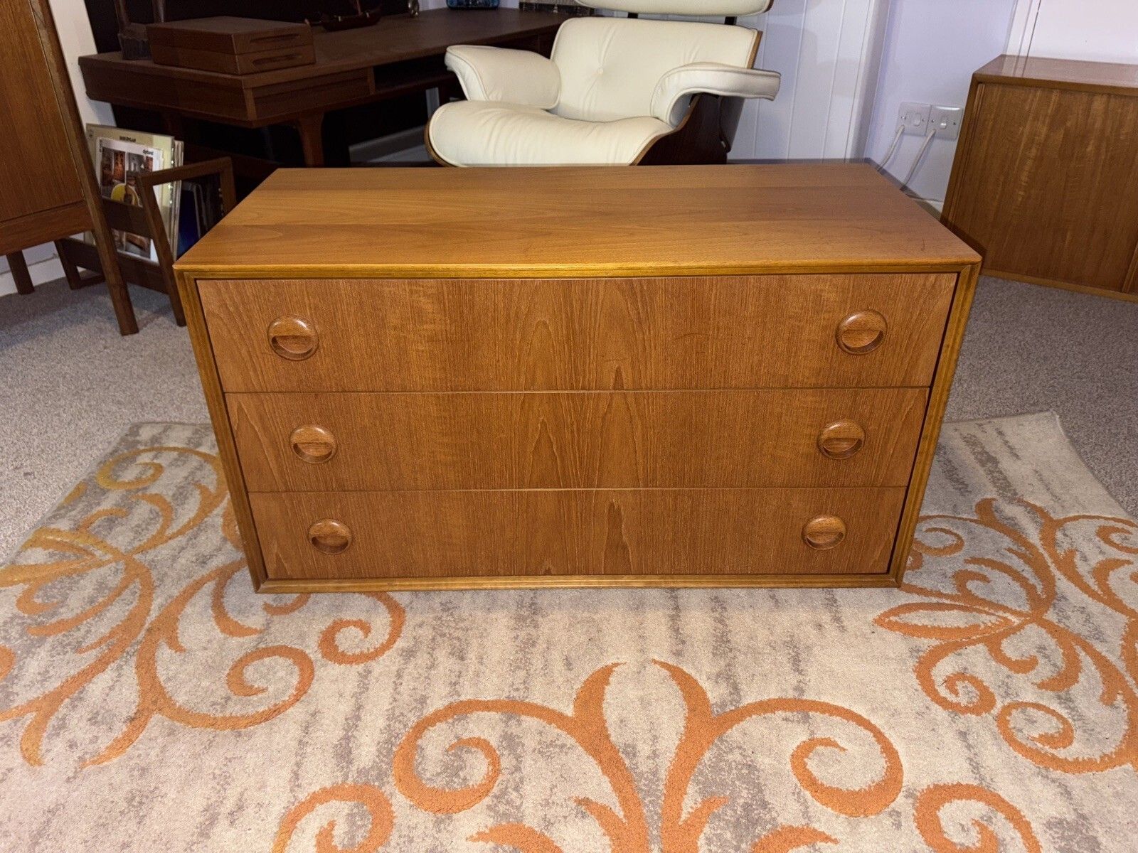 Staples Ladderax Teak Chest Of Drawers Danish Style Mcm G Plan Era Retro photo for sale