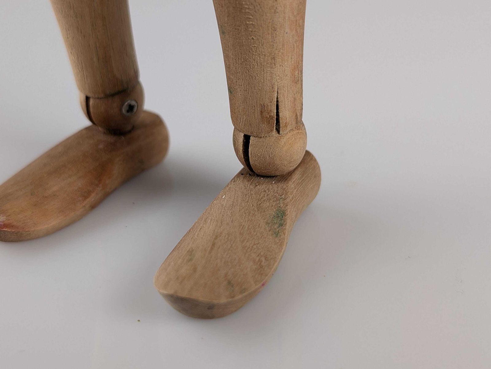 photo vintage Maniquí De Artista Articulado De Madera Mid Century