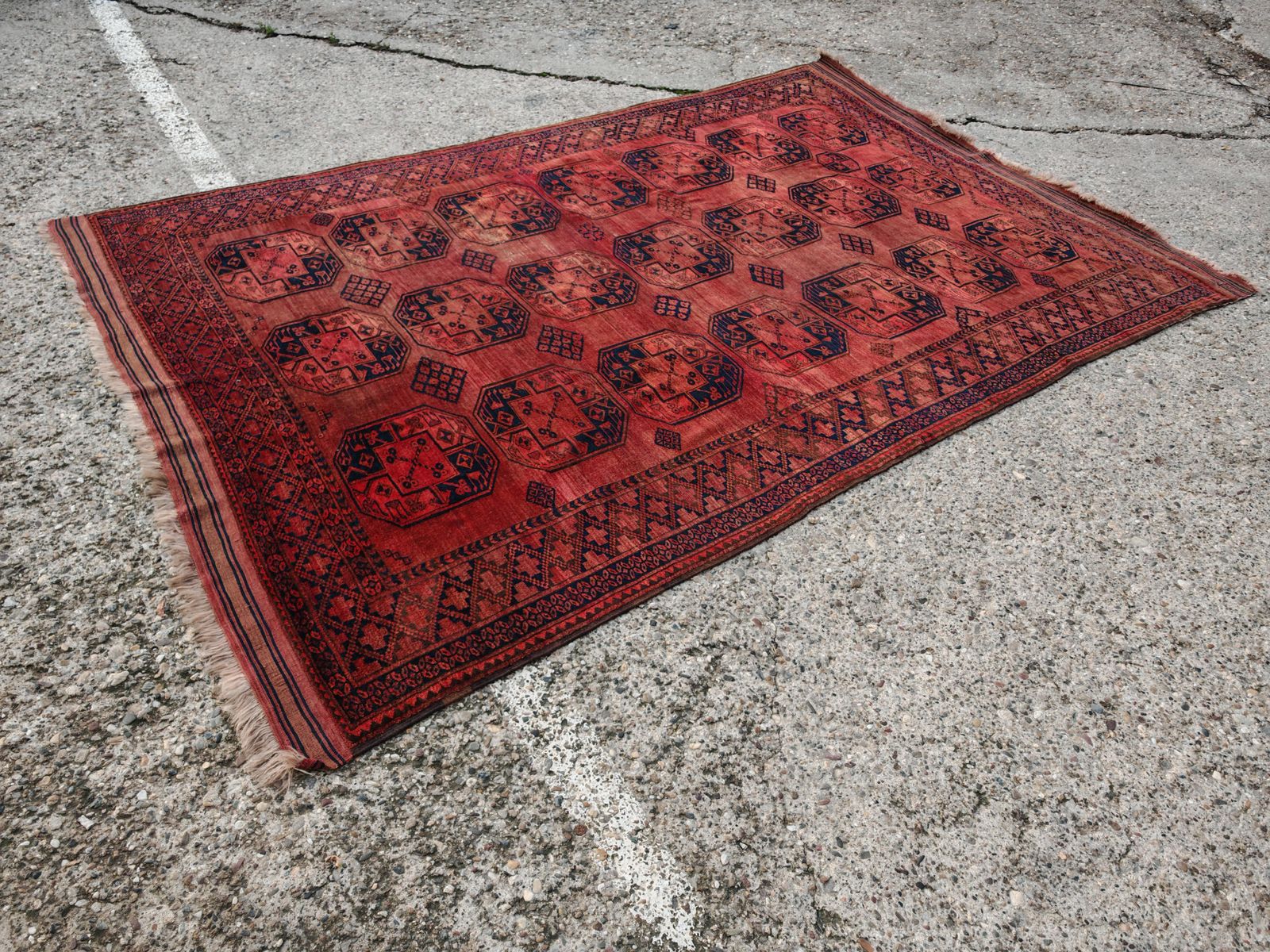 Antique Turkmen Ersari Rug, Hand Knotted In 100% Wool, Afghanistan 1920s photo Textiles