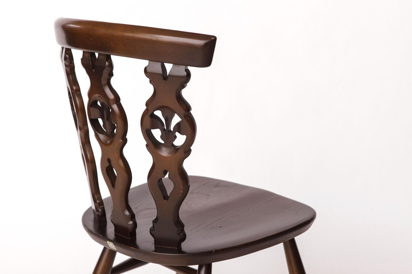 Furniture Set Of 6 Mid Century Elm Dining Chairs By Ercol – Vintage English Chairs, 1960s photo