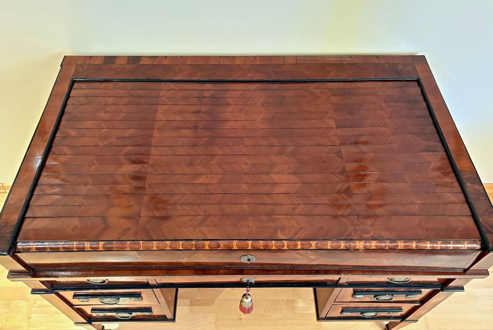 19th Century Empire Writing Desk With Roll Top, Nutwood, Austria Ca. 1800 photo buy