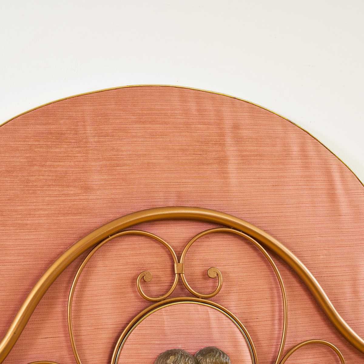 Elegant Wooden And Metal Headboard photo vinterior