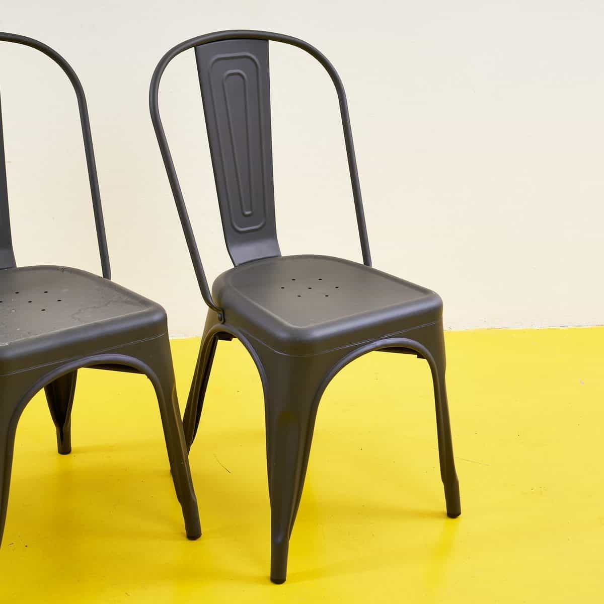 Elegant 4 Piece Industrial Style Metal Chairs photo furniture