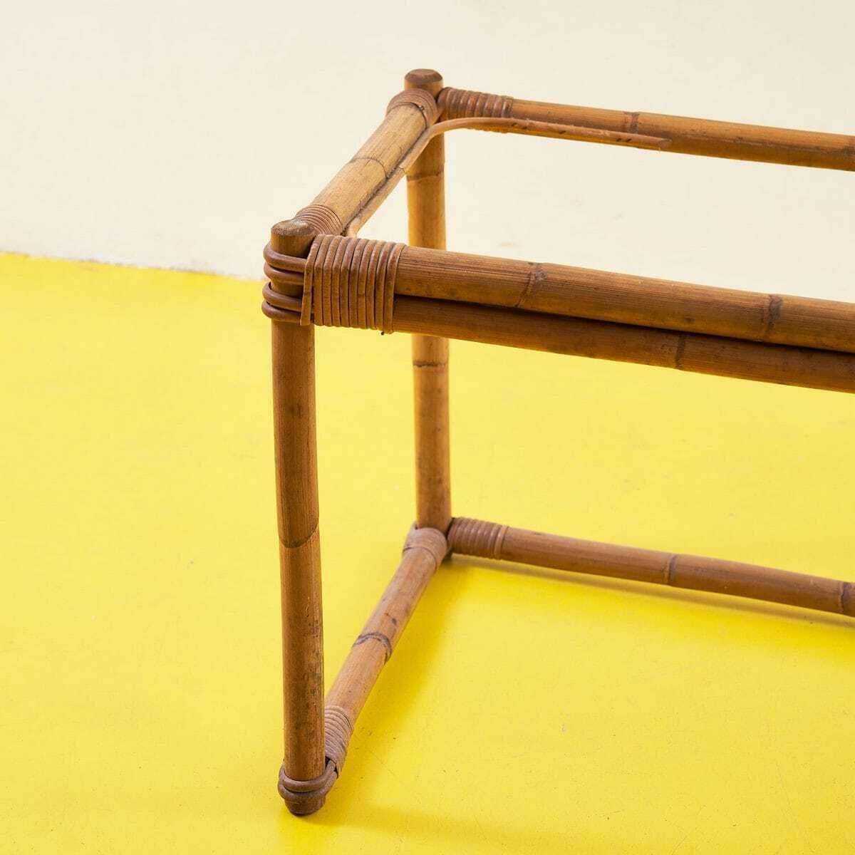 Vintage Rattan Coffee Table Structure photo for sale
