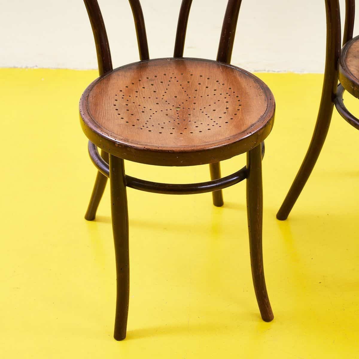 Pair Of Early 1900s Curved Wood Chairs photo 416.0