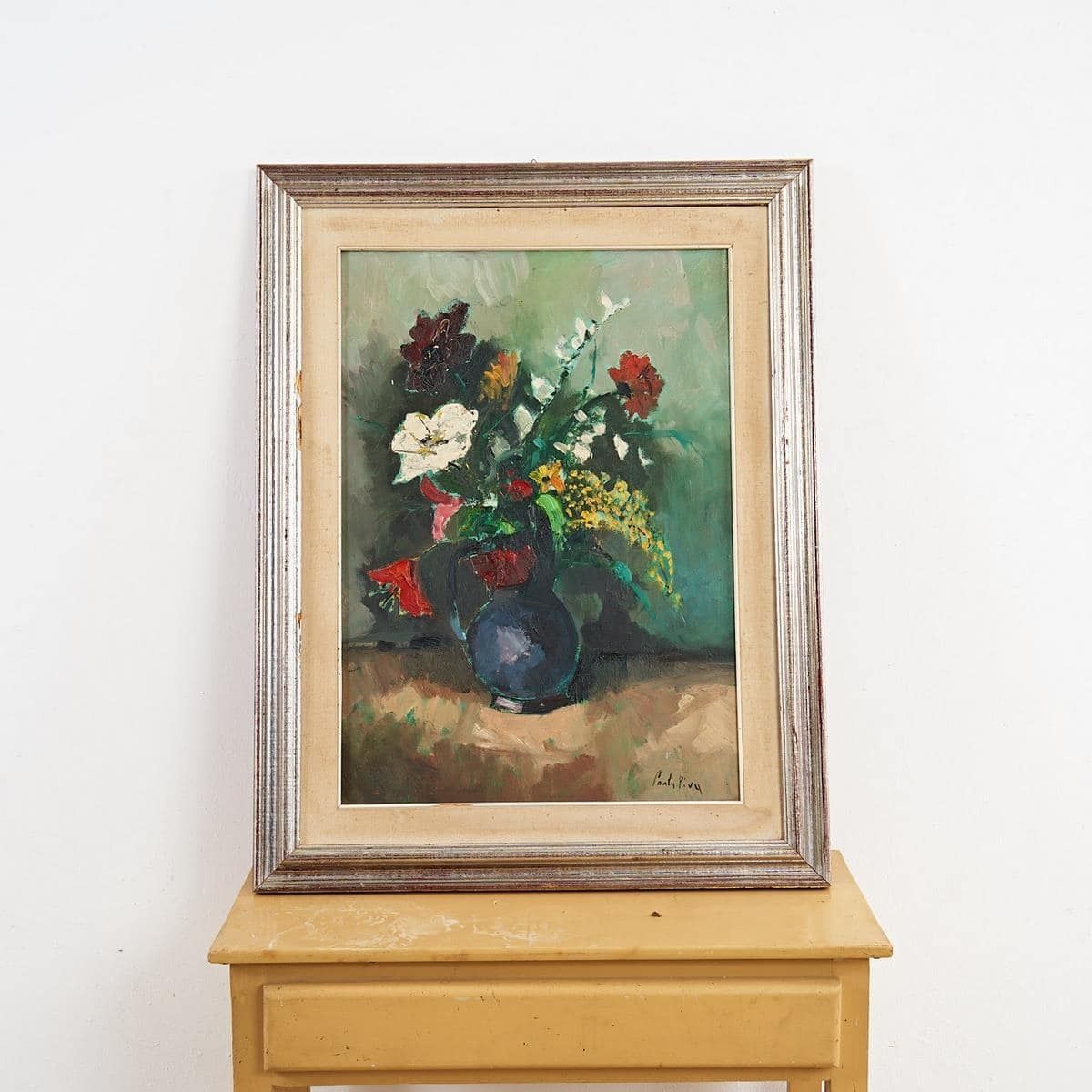 Elegant Floral Painting On Canvas