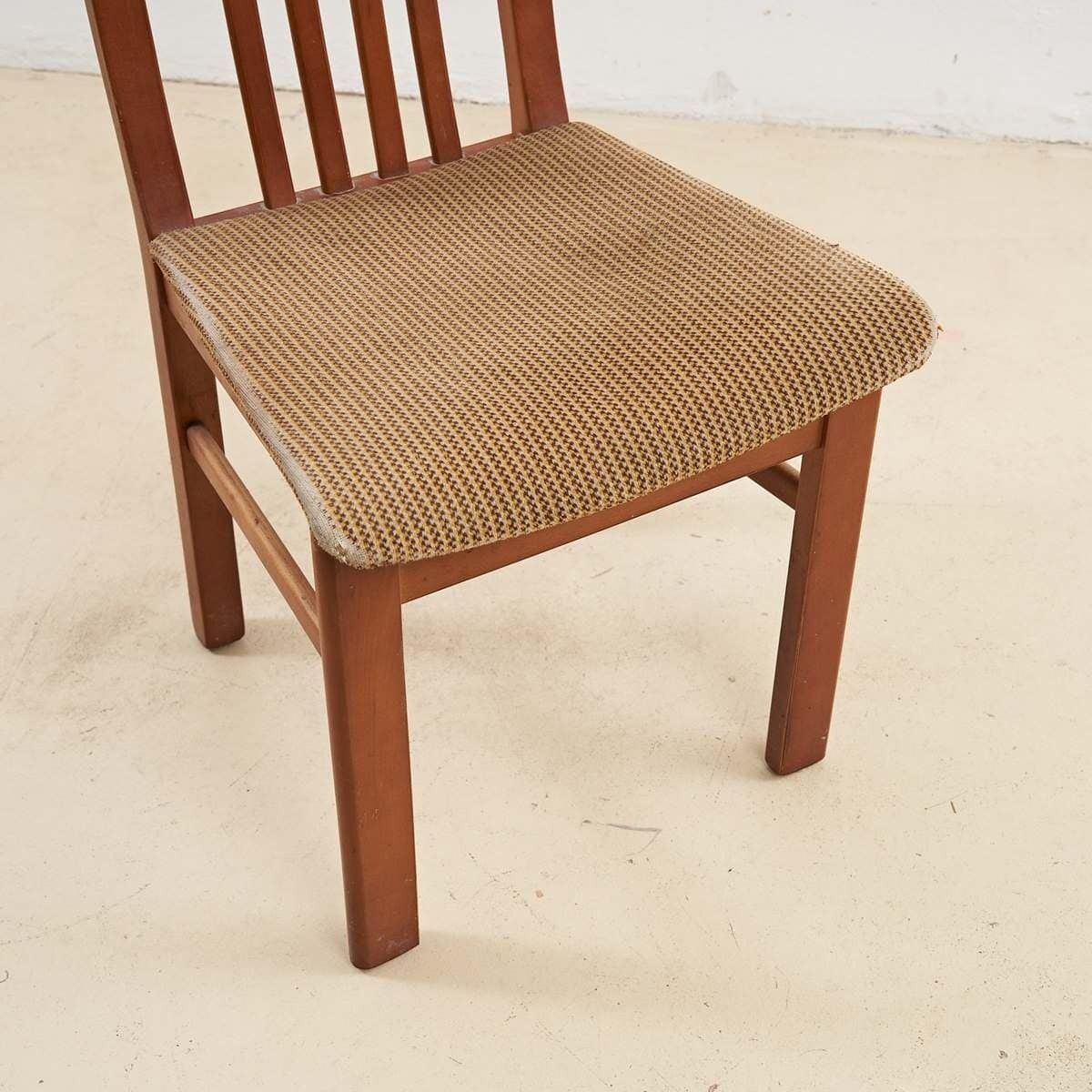 Simple Wooden Chair With Padded Seat photo furniture