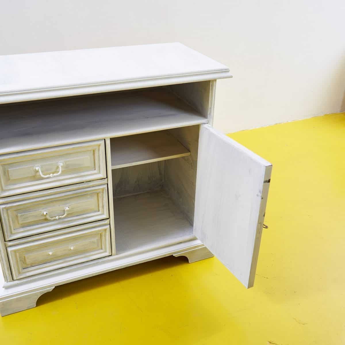 Small White Wooden Sideboard, 2010s photo for sale