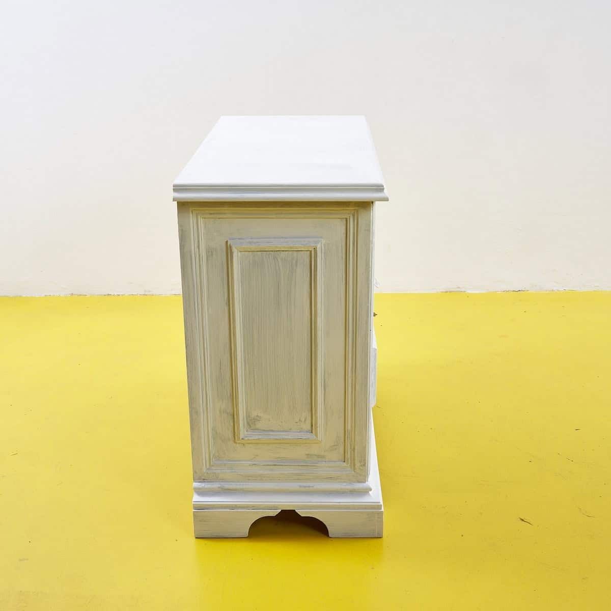 Small White Wooden Sideboard, 2010s photo vinterior