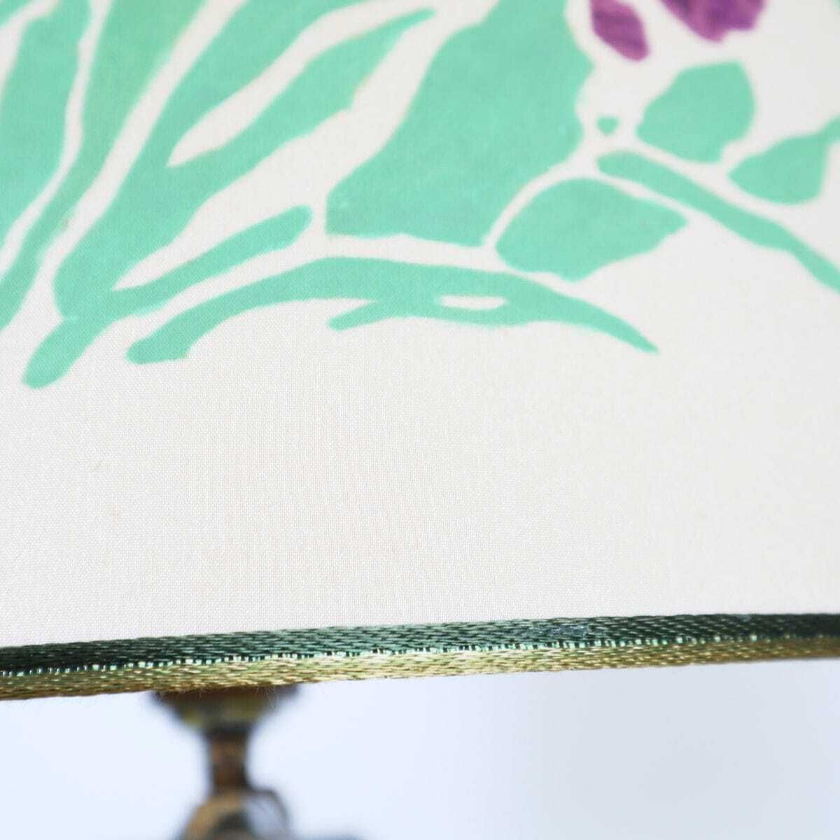 photo furniture Vintage Glass Table Lamp With Silver Decoration