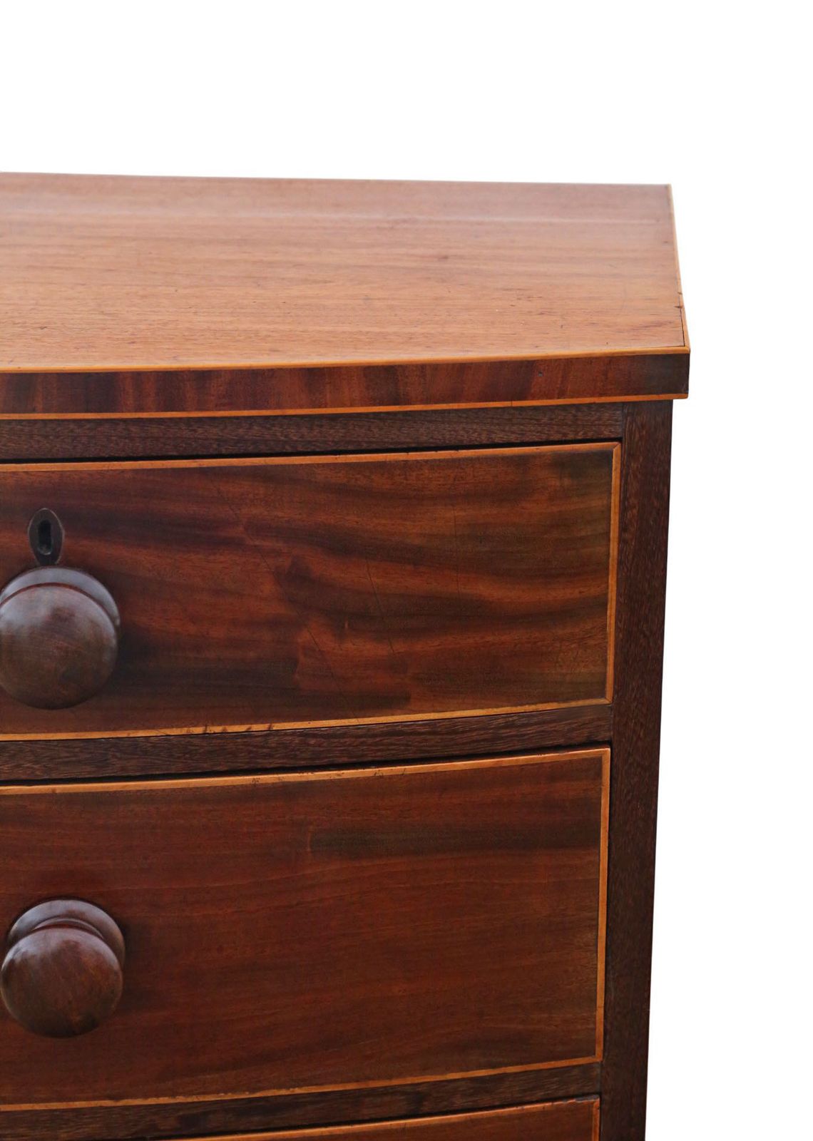 Antique 19th Century Mahogany Bow Front Chest Of Drawers  Fine Quality Gillows photo 3995.0