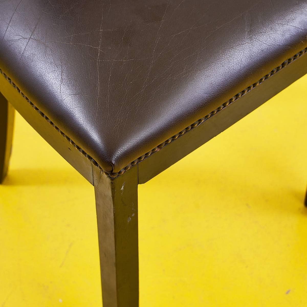 Elegant Vintage Chair In Synthetic Leather photo for sale