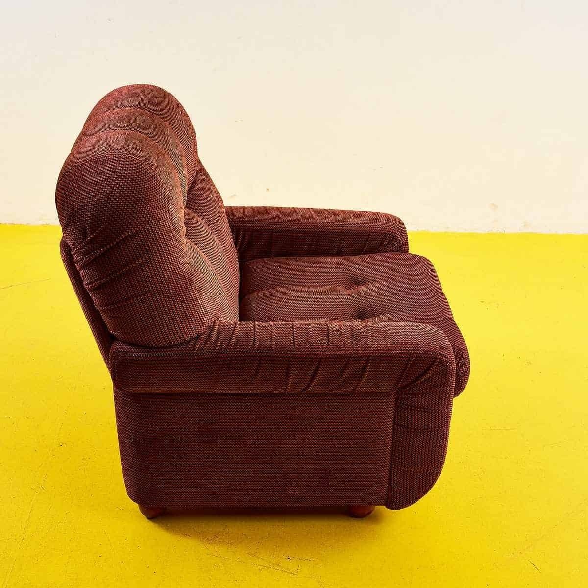 Vintage Armchair In Burgundy Fabric photo Furniture
