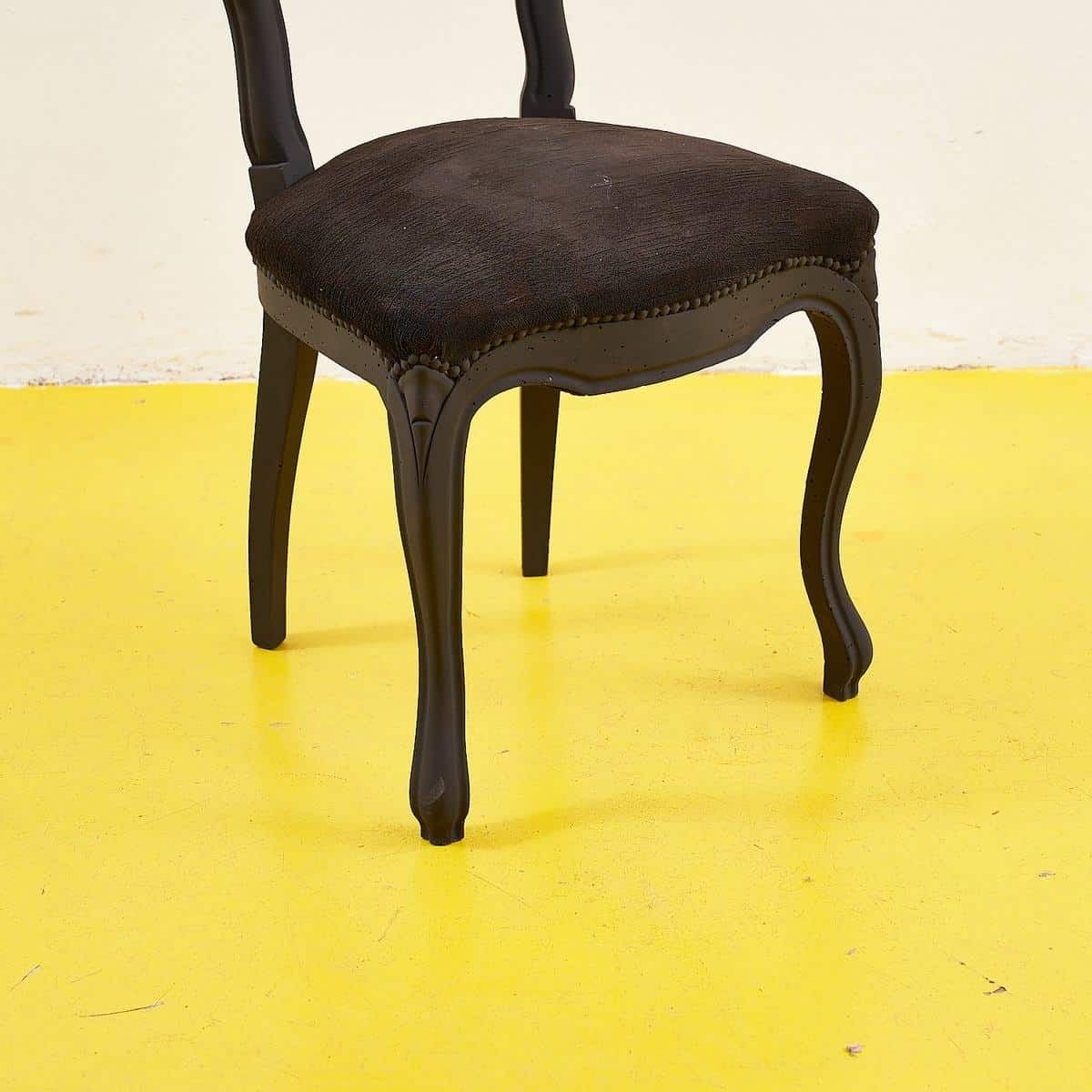 Elegant Vintage Black Wooden Chair photo for sale