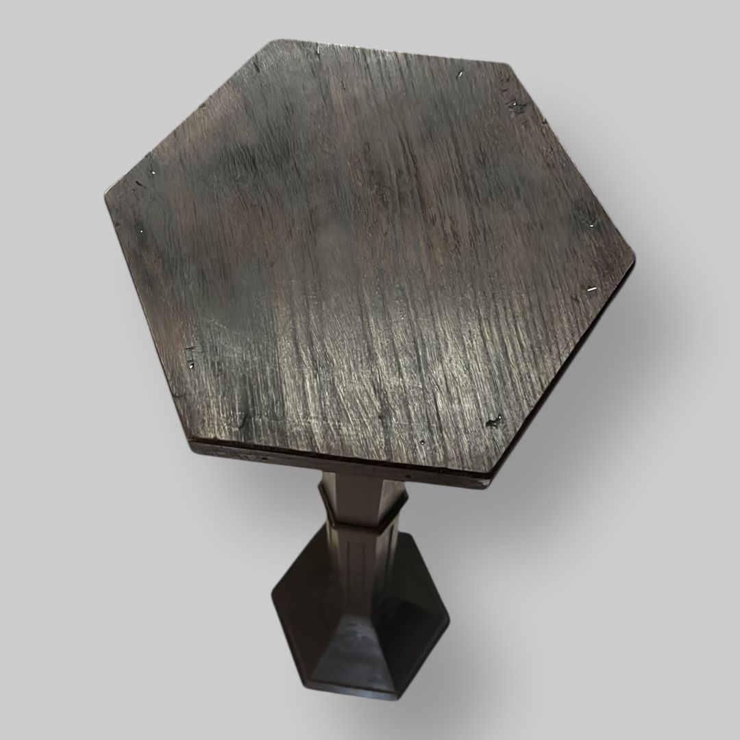 Gothic Revival Ebonised Oak Church Candlestand, C.1900 photo for sale