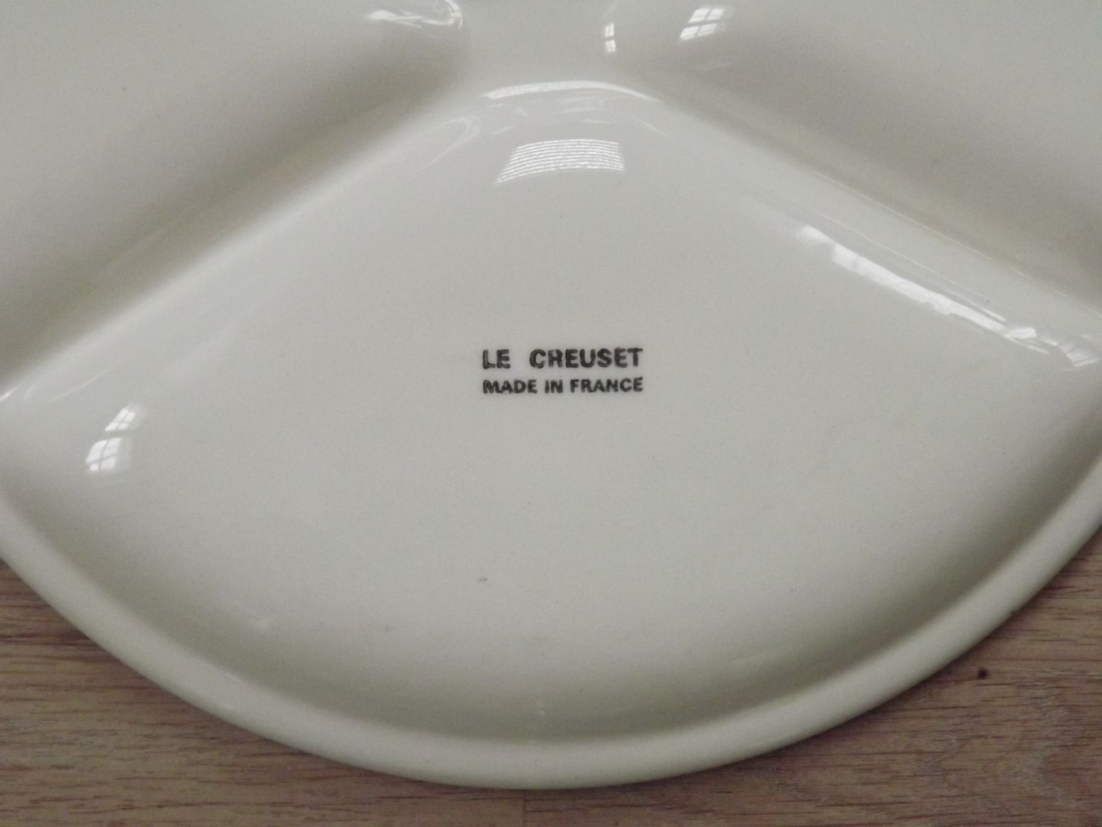 photo for sale Lot de 6 assiettes à fondue vintage Le Creuset - années 1960/70 - Made In France