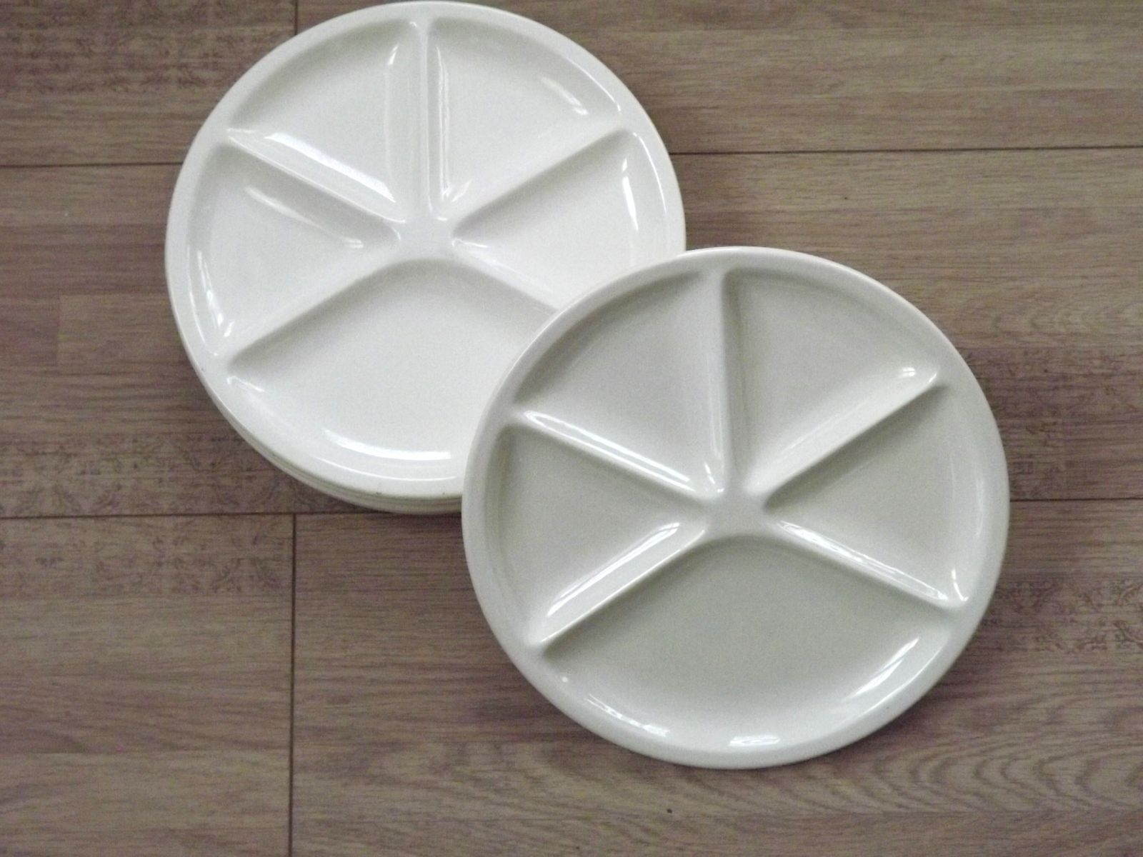 Lot de 6 assiettes à fondue vintage Le Creuset - années 1960/70 - Made In France