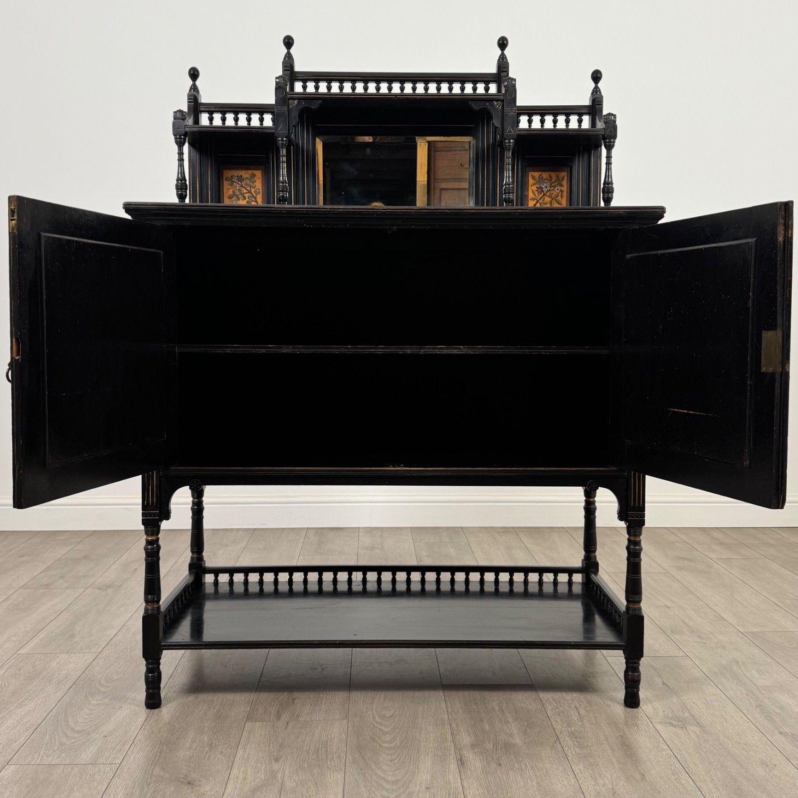 Antique 19th Century Ebonised Aesthetic Movement Cabinet photo furniture