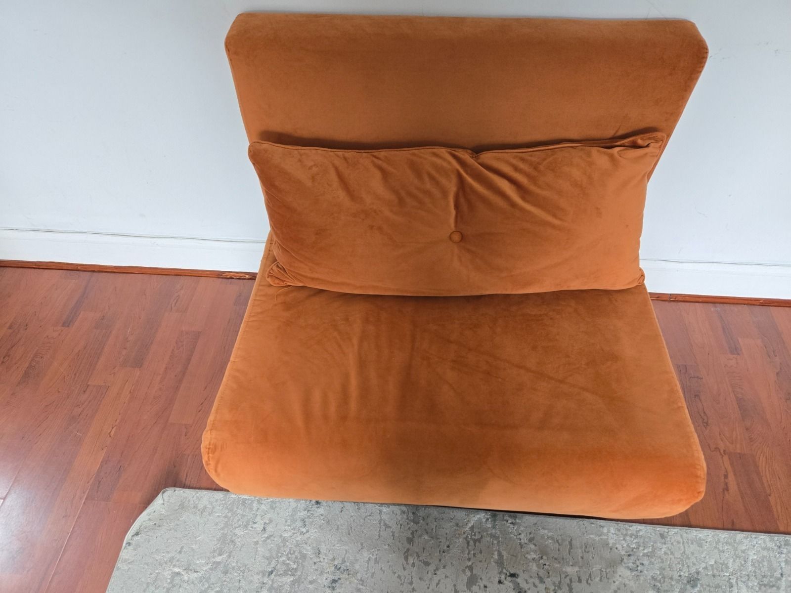 Habitat Roma Velvet Fabric Chairbed   Orange