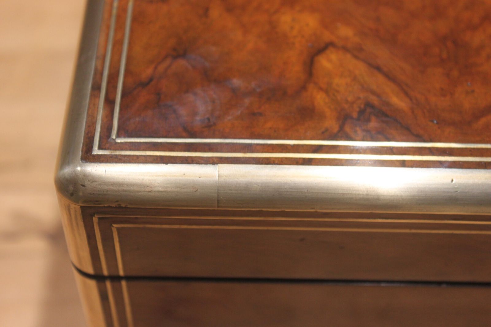 Victorian Figured Walnut Writing Slope With Bramah Lock And Keys And Secret Drawers photo Furniture
