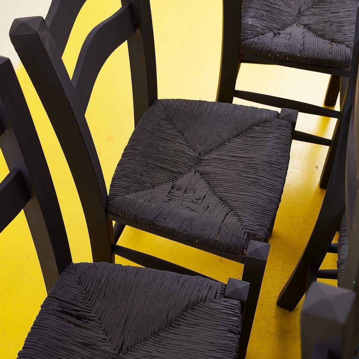 photo for sale Elegant 9 Piece Black Wooden Chairs