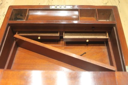 Home Decor Campaign Style Mahogany Writing Slope With Secret Drawers photo