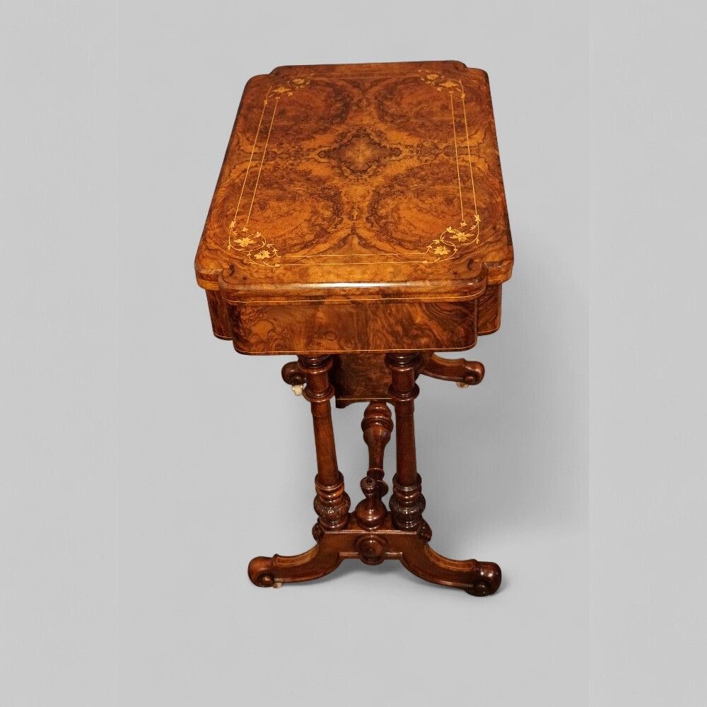 Victorian Inlaid Burr Walnut Combined Games And Worktable photo 3250.0