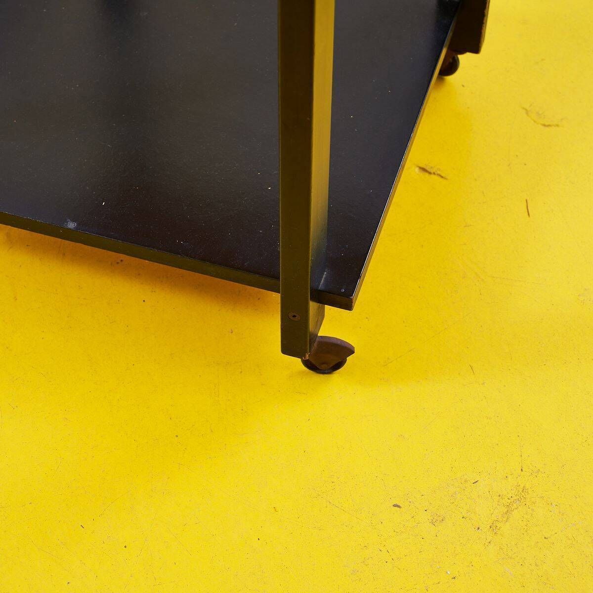 Minimalist Black Metal Cart, 1990s photo Furniture