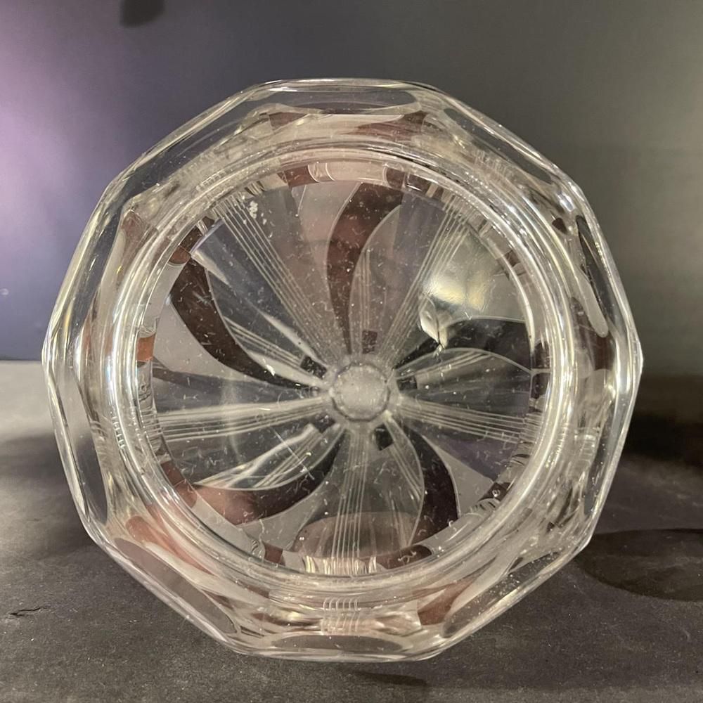 Home Decor Liqueur Service In Cut Doubled Crystal By Karl Palda, 1930s, Set Of 8 photo