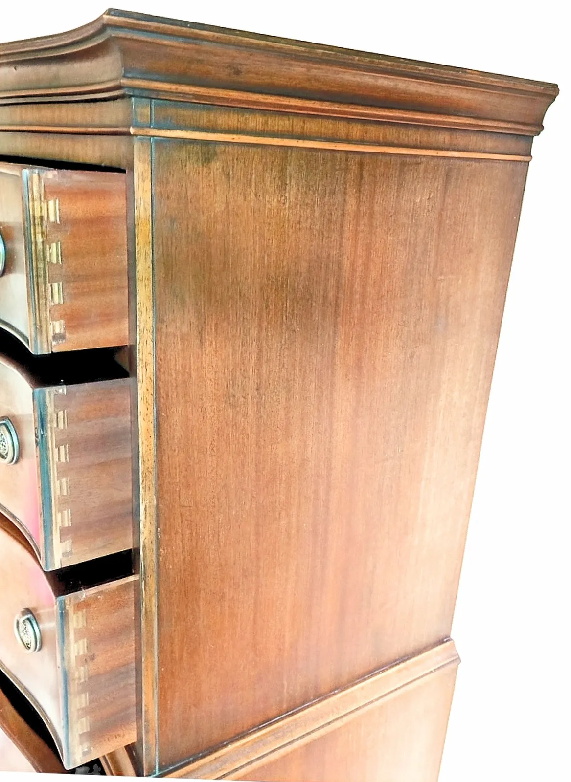 Antique Serpentine Tallboy 6 Drawer Chest By Bevan Funnell (Reprodux) photo vinterior