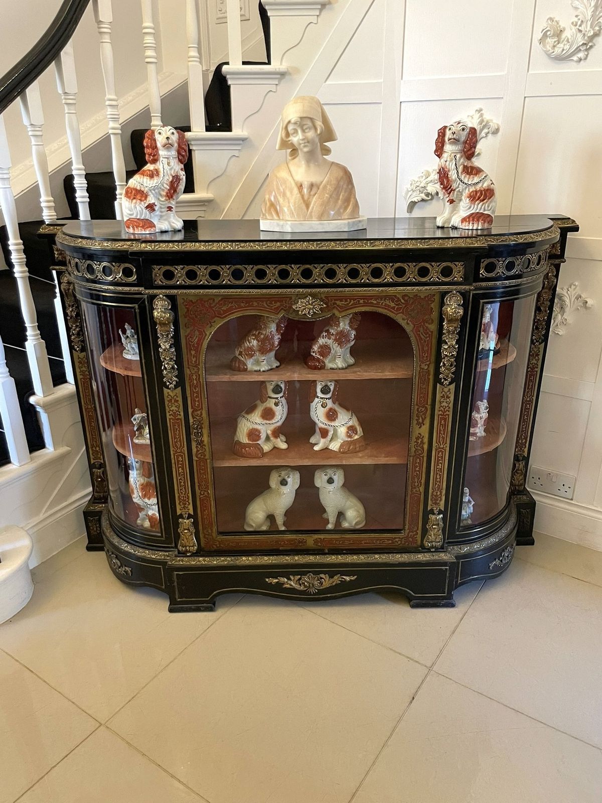 Antique French Boulle Display Cabinet photo vinterior