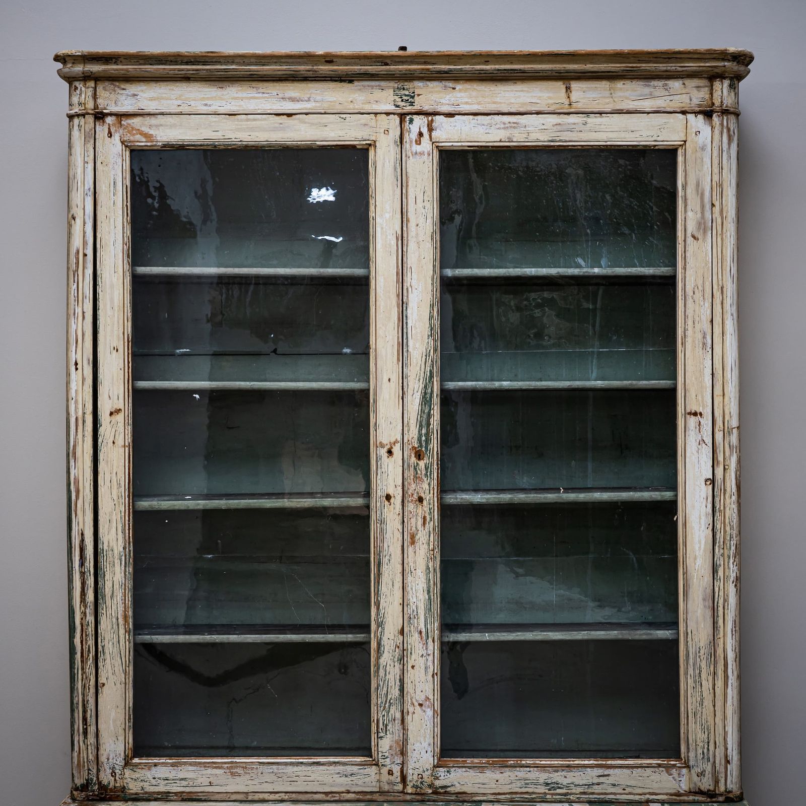 Pair Of Large Painted Library Cabinets, Italy, Circa 1840 photo vinterior