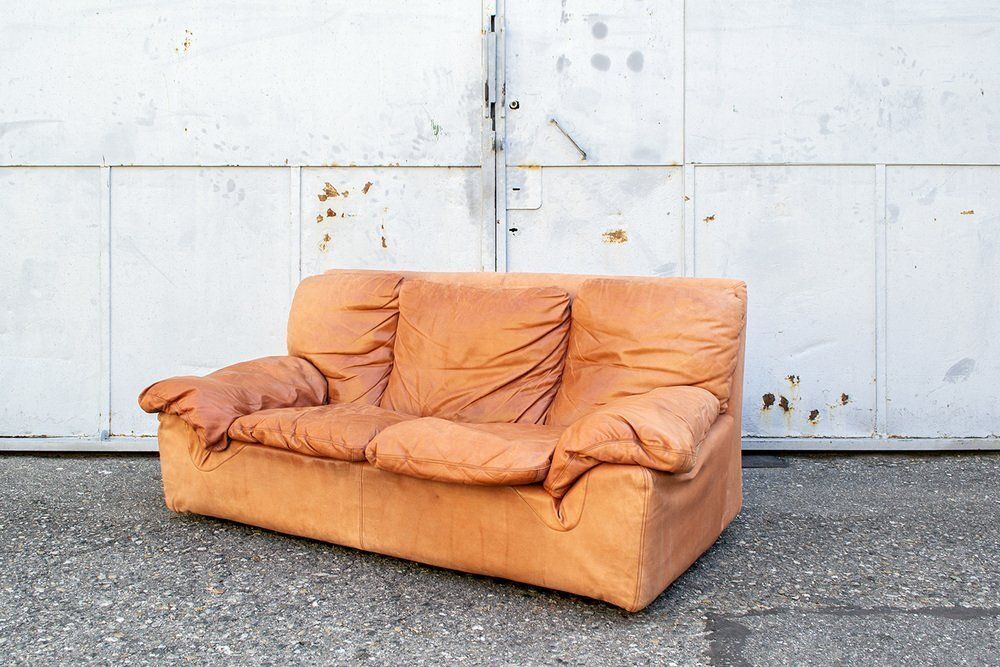 Bonheur Leather Sofa By Titina Ammannati And Giampiero Vitelli For Brunati, 1970s photo furniture