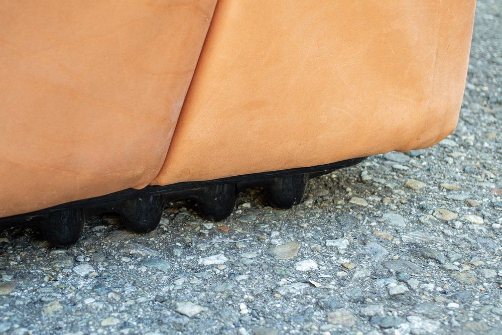 Bonheur Leather Sofa By Titina Ammannati And Giampiero Vitelli For Brunati, 1970s photo buy