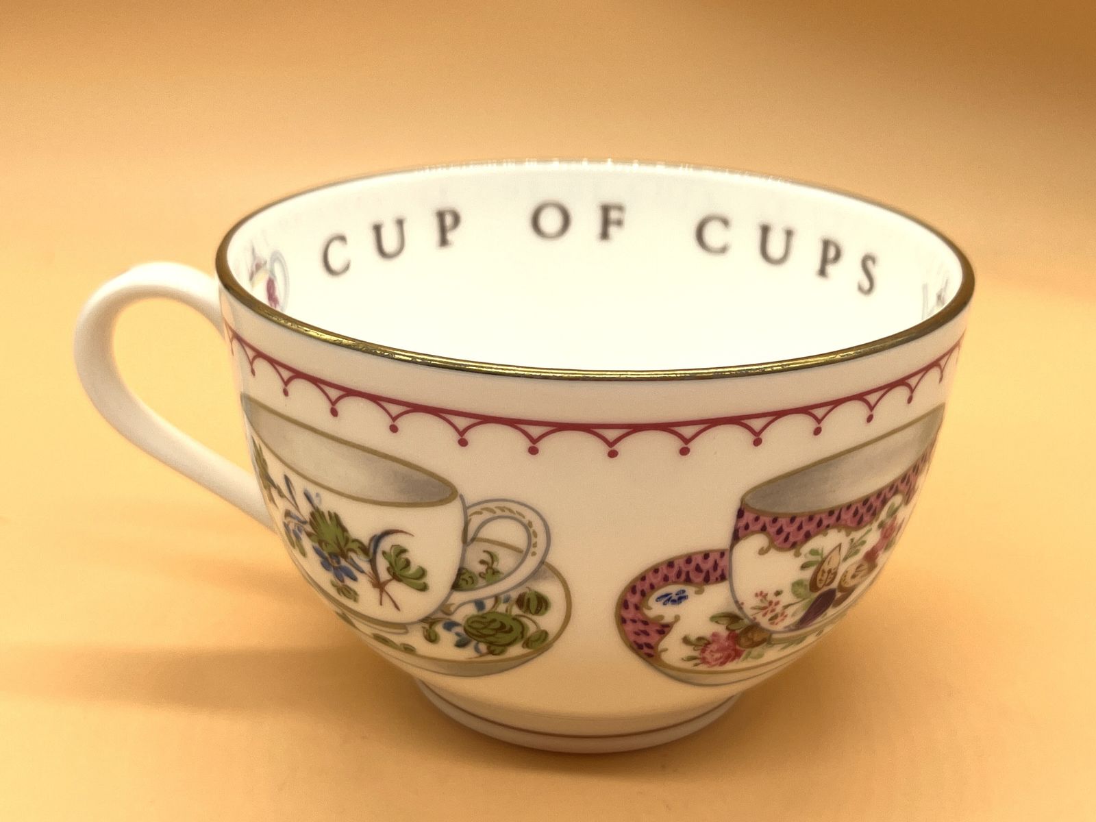 295.0 Royal Worcester China Cup Of Cups Design Pink Large Breakfast Tea Cup, Saucer & Plate Trio. photo