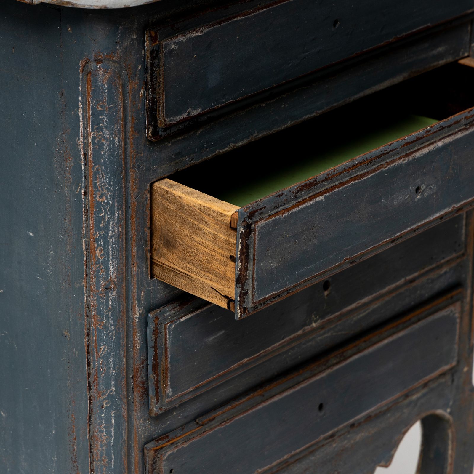 Blue Pinewood Commode In Baroque Style, 19th Century photo for sale