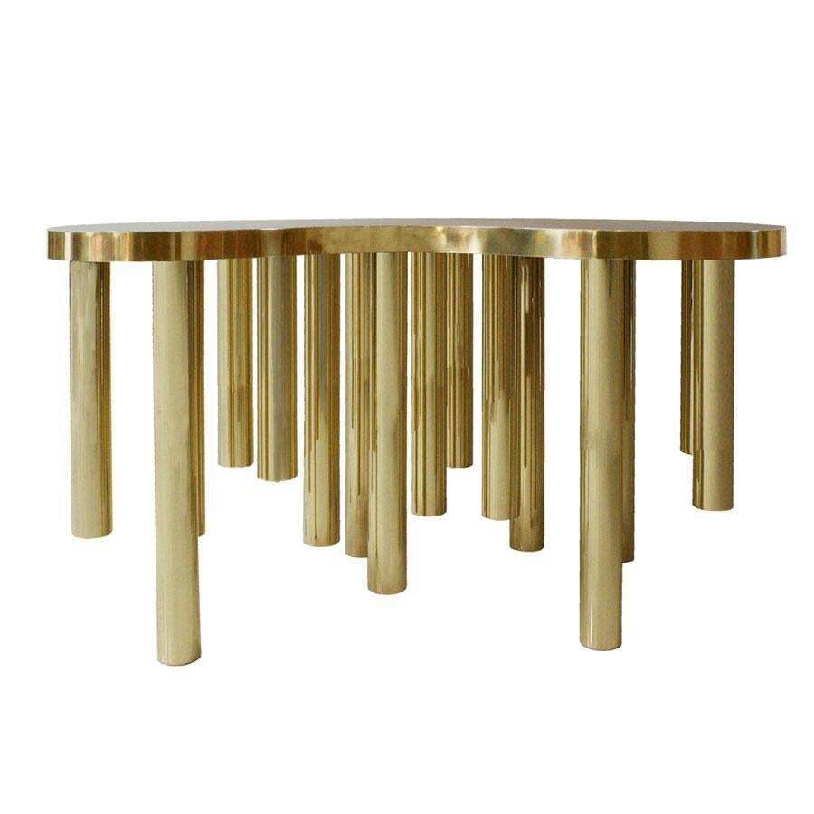 Superego Contemporary Modern "Stalattite" Model Polished Brass Italian Console photo Furniture