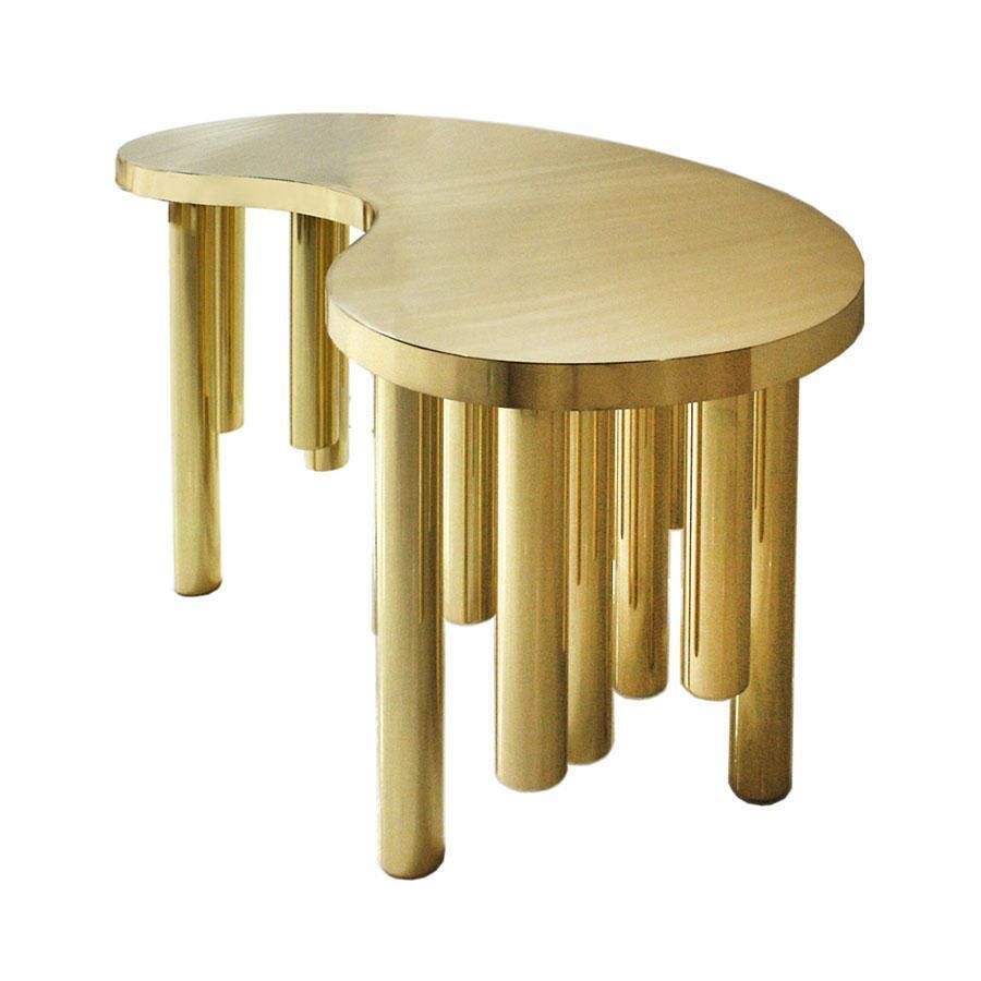 Superego Contemporary Modern "Stalattite" Model Polished Brass Italian Console photo 10398.0